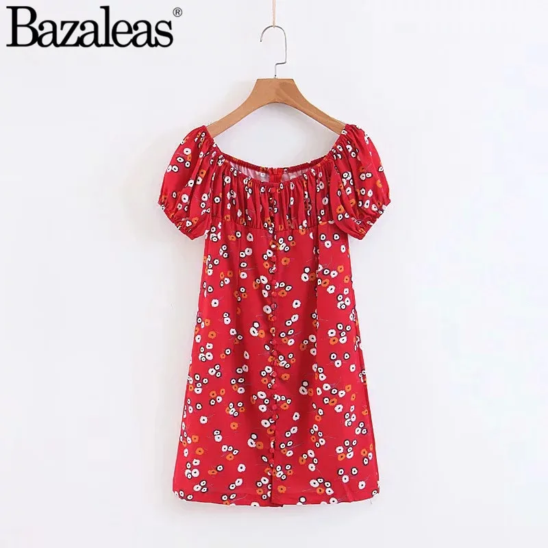 Женское платье бюстье с цветочным принтом квадратным вырезом Vestido|Женские