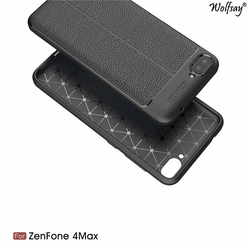 Чехол Wolfsay для Asus Zenfone 4 Max ZC554KL мягкий чехол из кожи и ТПУ | Мобильные телефоны