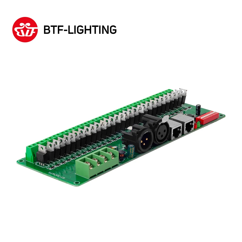 30 канальный DMX 512 rgb светодиодный контроллер полосы dmx декодер диммер драйвер DC9V