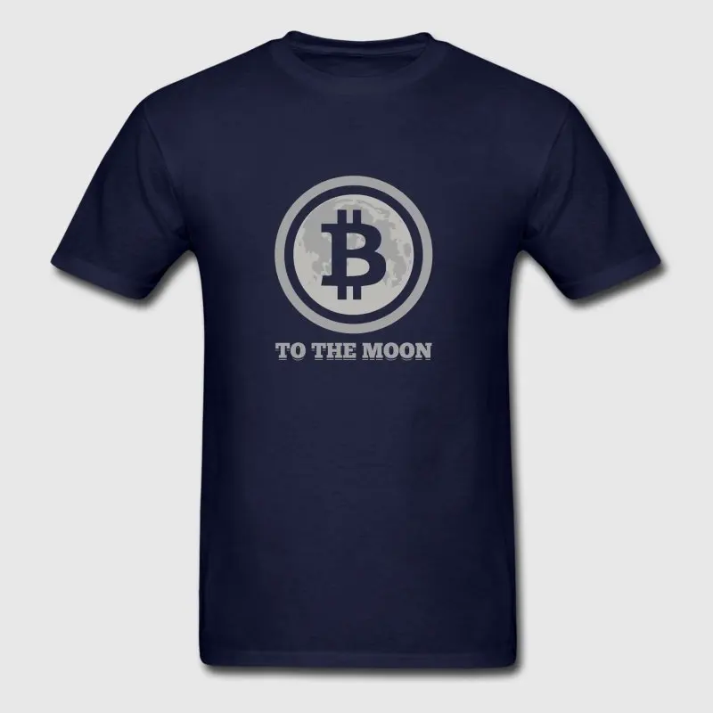 Модная футболка Для мужчин письмо Bitcoin до Луны Blockchain уличная Pop Top Homme графический |