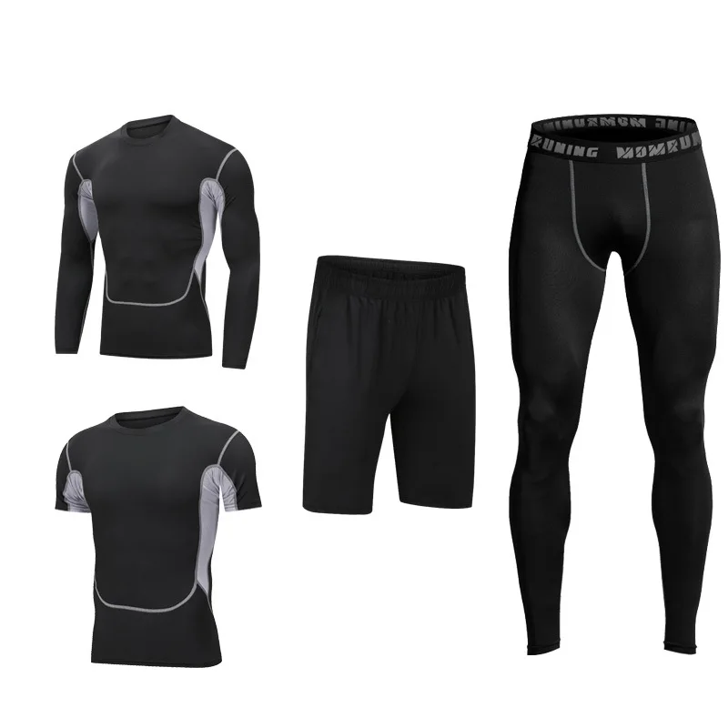 Men's Gym Tights Sports Compression Sportswear Suits training Clothes Suits workout jogging Sports clothing Tracksuit Dry Fit