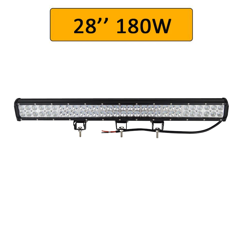 28in 180W no wiring Auxtings 1" 17" 2" 23" 2" 36" 4" 12 Вт 144 Вт дюймовый внедорожный светодиодный светильник 12 в 24 В светодиодный рабочий светильник для Jeep 4WD грузовик 4x4 внедорожник - Цвет: 28in 180W no wiring