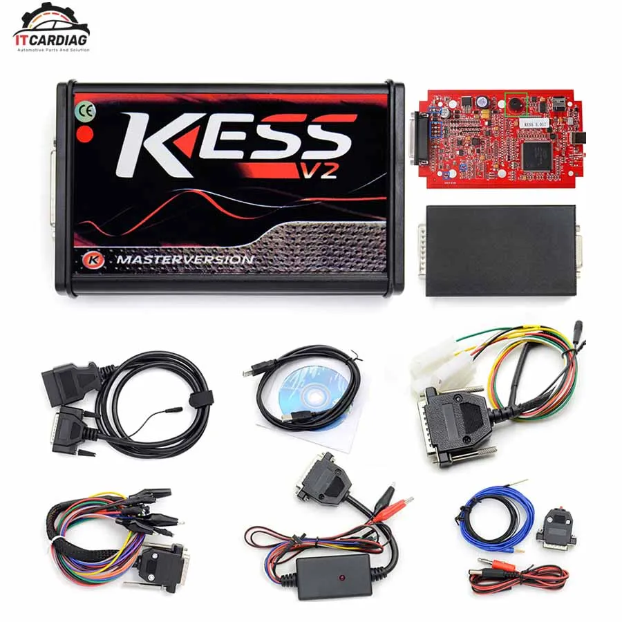 kess full kit KESS V2 V5.017 полный комплект EU Red ECM titanium Winols KTAG V7.020 4 светодиодный онлайн мастер-версия ECU OBD Автомобиль Грузовик Ecu чип поворота - Цвет: kess full kit