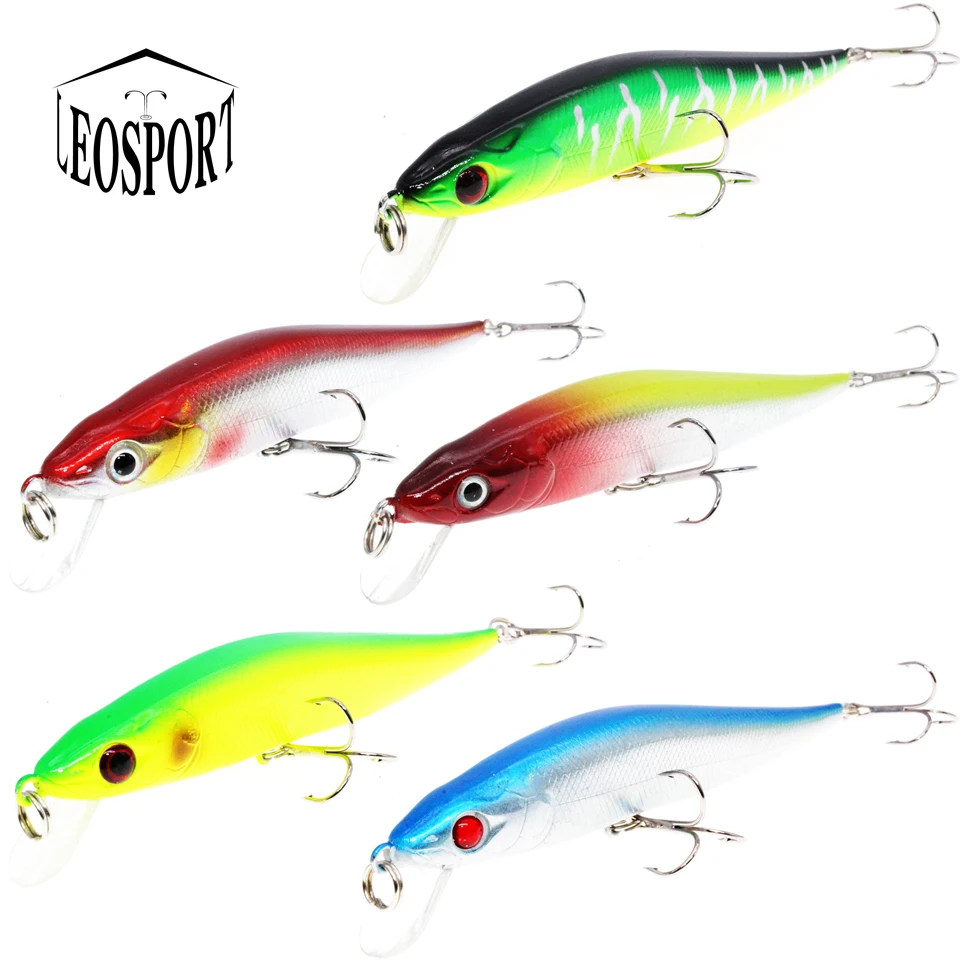 LEOSPORT плавающие рыболовные приманки в виде гольяна 3D глаза жесткие