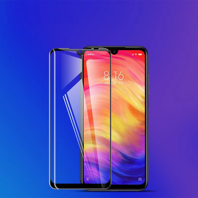 Закаленное стекло для Xiaomi Redmi Note 7 полное покрытие Защита экрана ультра тонкая
