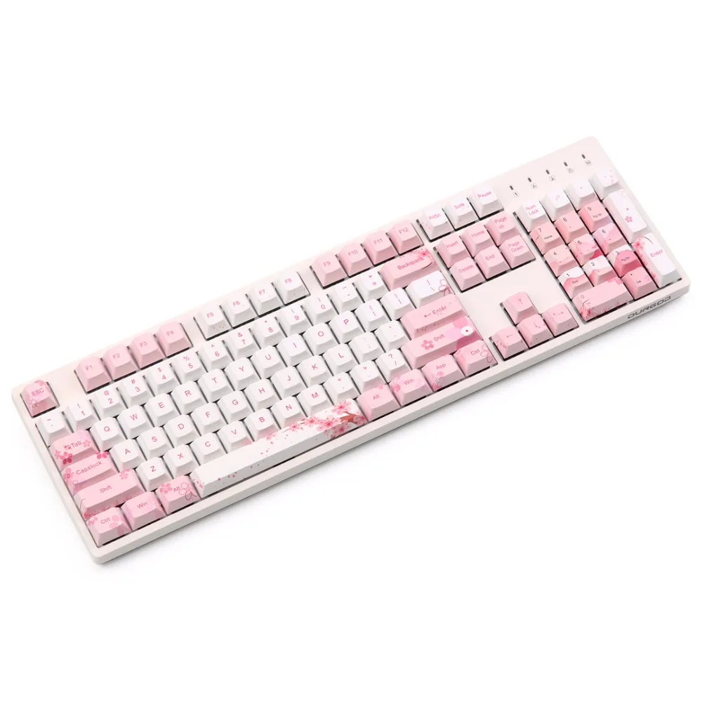 Sakura keycaps пять поверхностных сублимационных вишневых профилей 126/64 клавиш для GK64