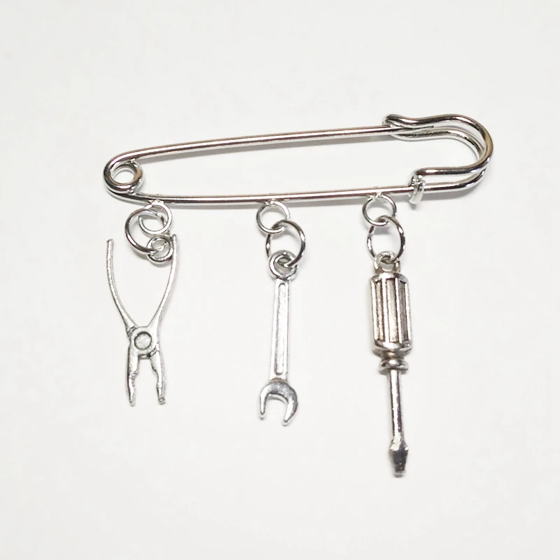 XKXLHJ 2019 New Electrician Vise Mechanic Wrench Repairman Cute Brooch Jewelry Gift Fashion | Украшения и аксессуары