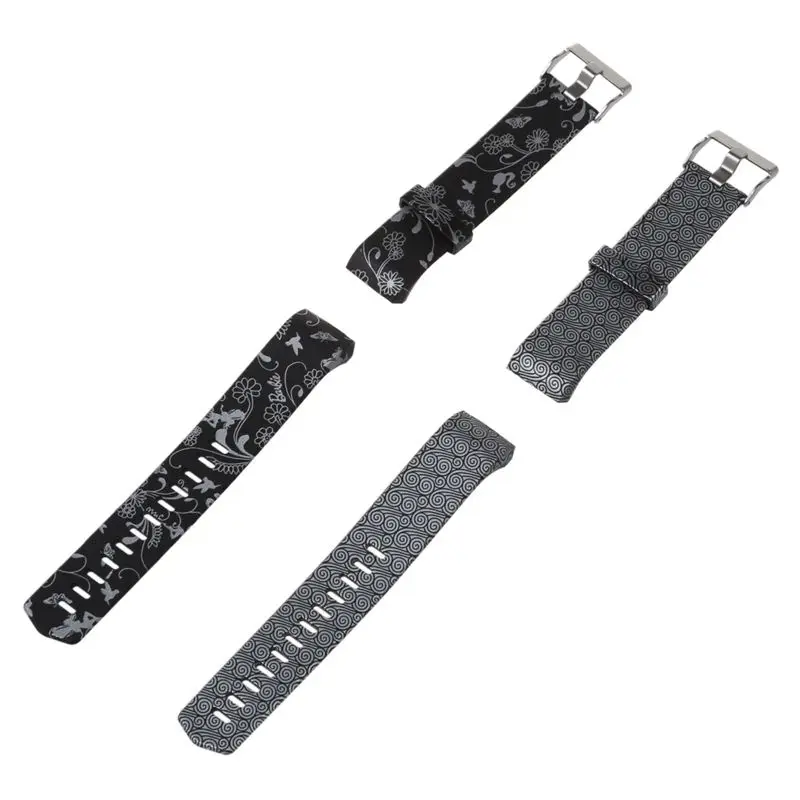 2 x бабочка цветок/ротанга круг Смарт часы замена пояса для Fitbit Charge 5 6 7