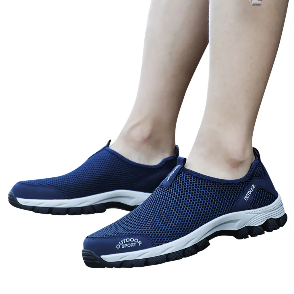 Spring autumn Shoes casual solid Hot Sale Men's Fashion Leisure Climbing shoes Men breathable mesh Running Sport Sneakers