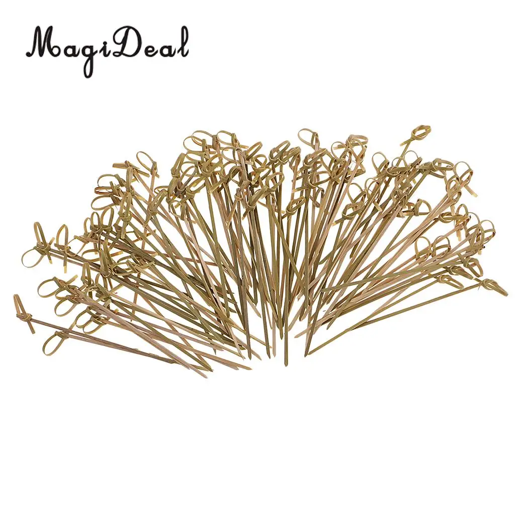 100 шт. бамбуковые узелковые коктейльные палочки мешалка для напитков Фруктовые