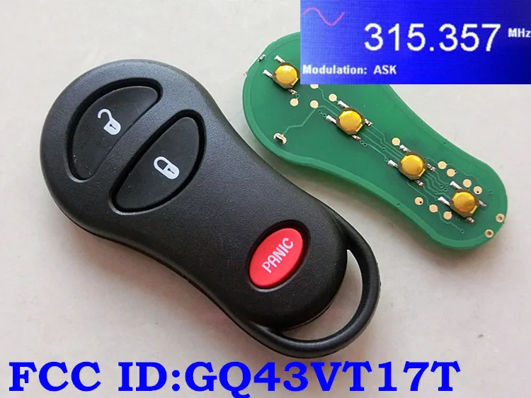 Модель RMLKS 315 МГц для Jeep Dodge Chrysler 04686481 GQ43VT17T 04686481AF 04686481AA|Ключ от авто| |