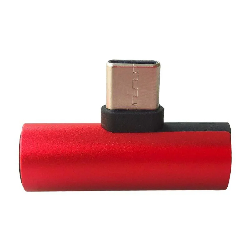 Адаптер для наушников с USB Type C на 3 5 мм разъем Aux 2 в 1 двойной разветвитель зарядное