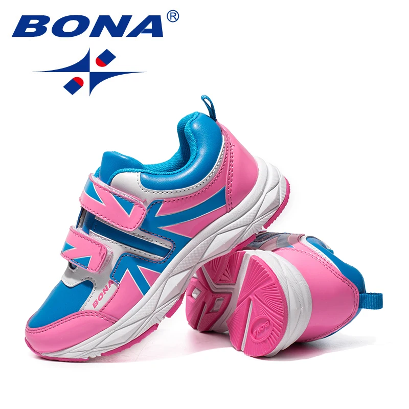 

BONA New Arrival Typical Style Children Casual Shoes Synthetic Boys Loafers Hook & Loop Girls Shoes Outdoor Fashion Sneakers