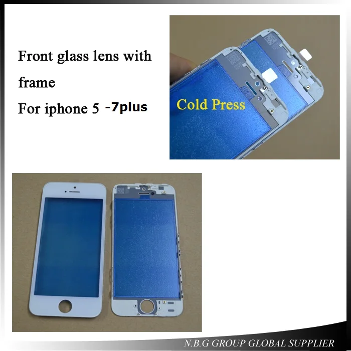 2pcs/lot Replacement LCD Front Touch Screen Glass Outer Lens with frame film for iPhone 5/5s/5c/6/6s 6p/ 6sp/7/7p Black White |