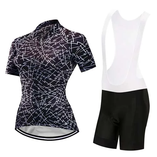 jersey and pants 2 Велоспорт Джерси Набор Pro гелевые брюки летние женские нагрудник короткий велосипедный комплект одежды mtb Майо велосипед одежда платье костюм - Цвет: jersey and pants 2