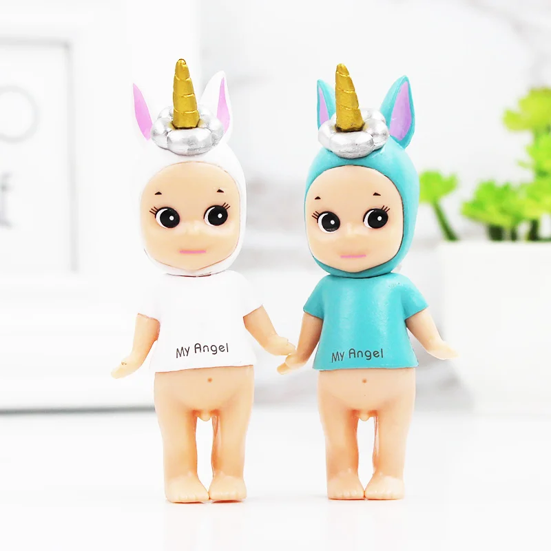 Длинной 8 см 10 Sonny Angel Единорог дьявол Купидон мультфильм Животные кролик лошадка