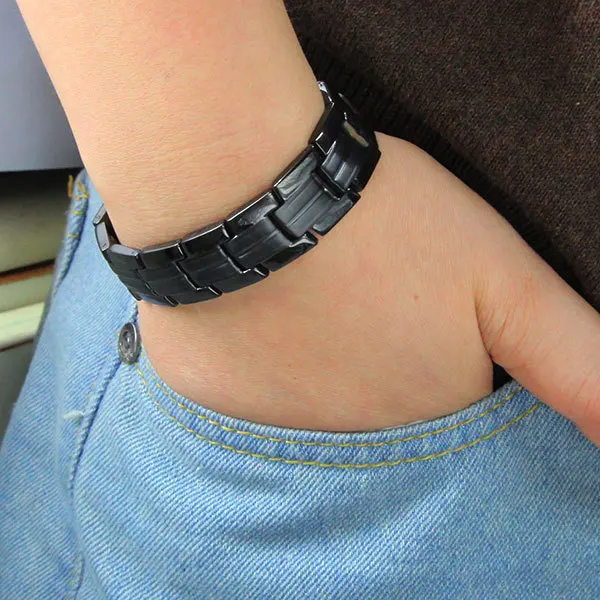 Charms Stainless Steel Unisex Black Double Line 5 in 1 Health Element Bracelet for Father As a Gift | Украшения и аксессуары