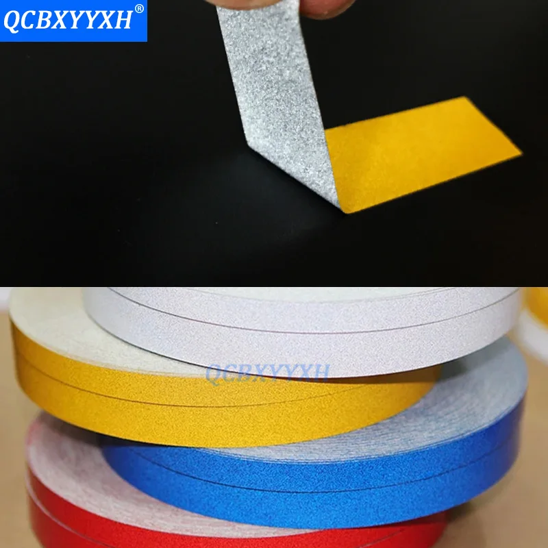 QCBXYYXH, 5 м* 1 см, светоотражающие полоски, наклейки для автомобиля, Стайлинг, украшение для мотоцикла, для автомобилей, безопасности велосипеда Предупреждение ющие клейкие ленты