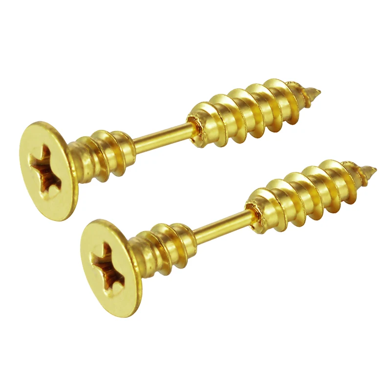 1 пара нержавеющая сталь пирсинг гвоздь винт серьги-гвоздики для женщин и мужчин