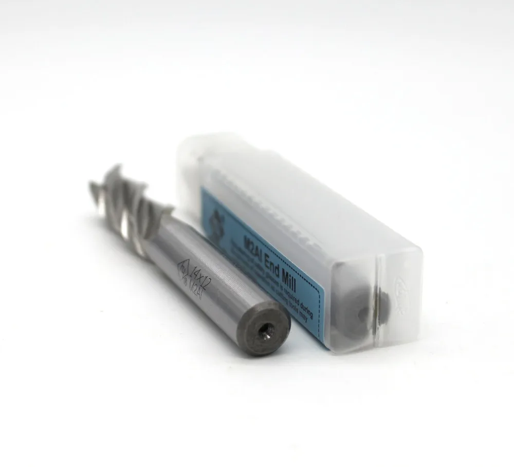 Концевая фреза с 4 канавками HSS M2AL для фрезерных станков ЧПУ 10 шт 14*12*35*90 |