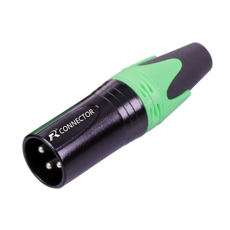 Male Green 10 шт./лот 3 Pin XLR штекер Jack Мужской/Женский микрофон разъем MIC адаптер XLR кабель терминальный аудио разъем провода 7 цветов - Цвет: Male Green