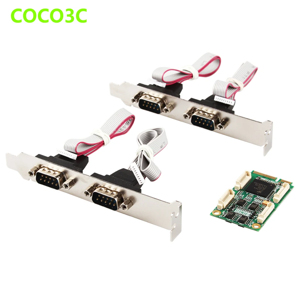 Mini PCIe To 4 RS422 RS485 порты адаптер для ITX материнская плата PCI express нескольких портов