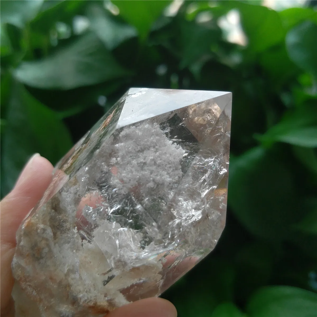 

Gorgeous Natural Phantom Wand Healing Quartz Point Ghost Quartz Wand Unique Quartz Crystal Point Sale