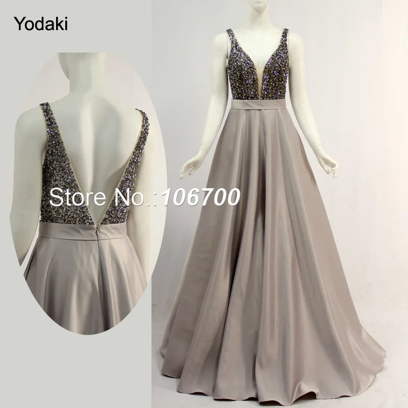 Женское платье ручной работы бальное без рукавов с глубоким V образным вырезом и