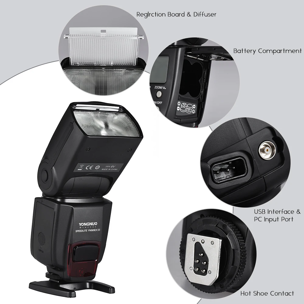 Беспроводная вспышка YONGNUO YN565EX III Flash Speed lite TTL Slave для камеры Canon DSLR с
