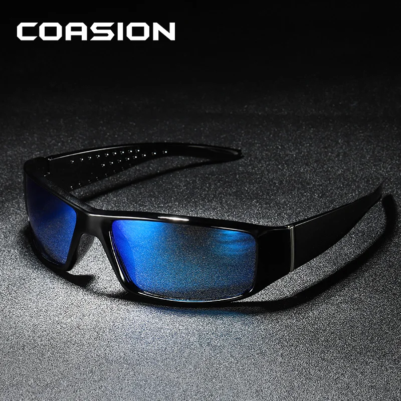 Мужские солнцезащитные очки COASION брендовые ветрозащитные поляризационные для