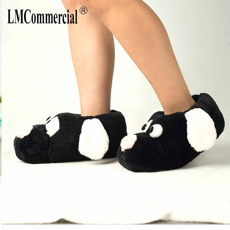 Winter Plush Home Floor Shoes House Slippers Children special Women Anime Cartoon Bear Slippers Lovers Warm Woman Slippers