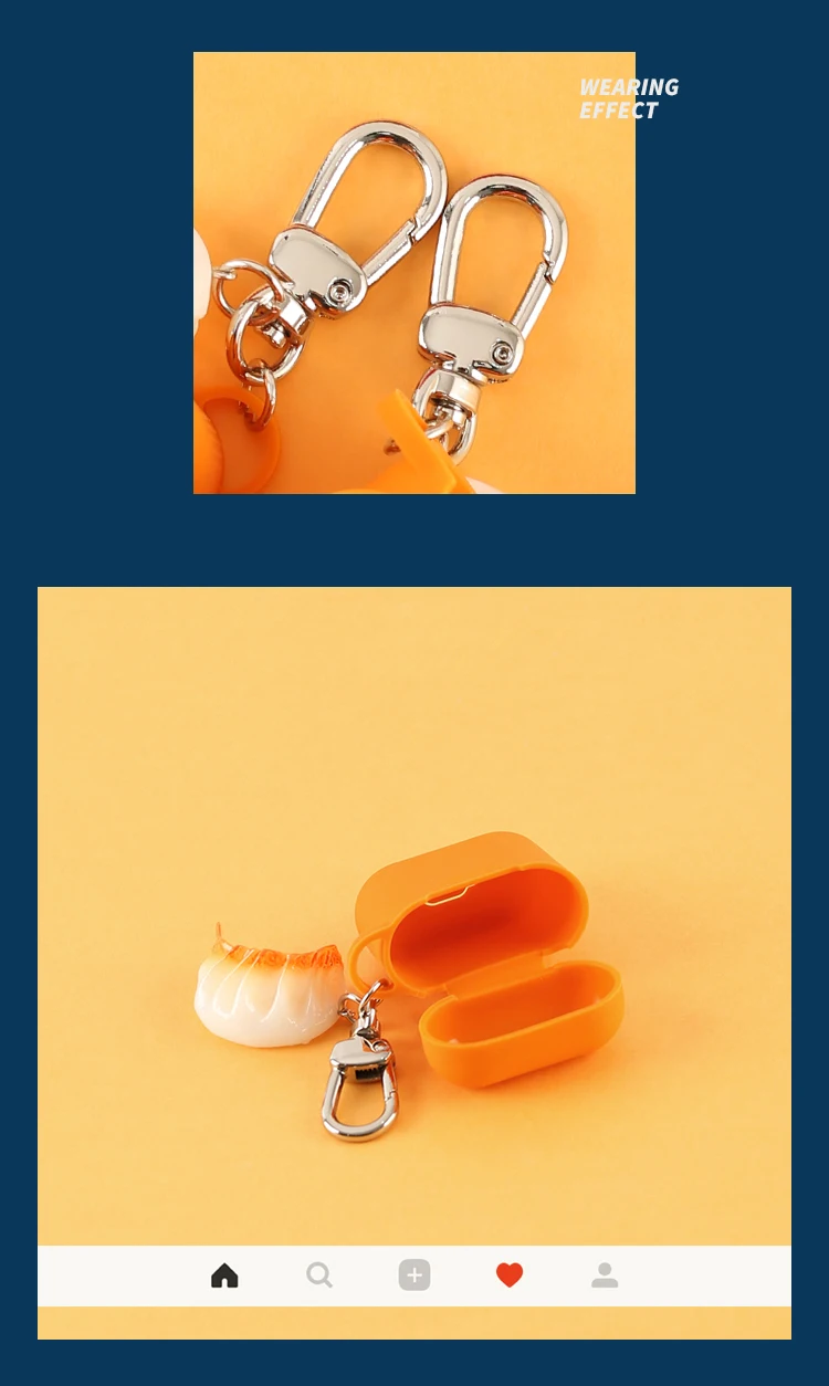 Удобные пищевые наушники чехол для Airpods защитный силиконовый чехол Blutooth беспроводной для Apple Airpods зарядная коробка с брелоком