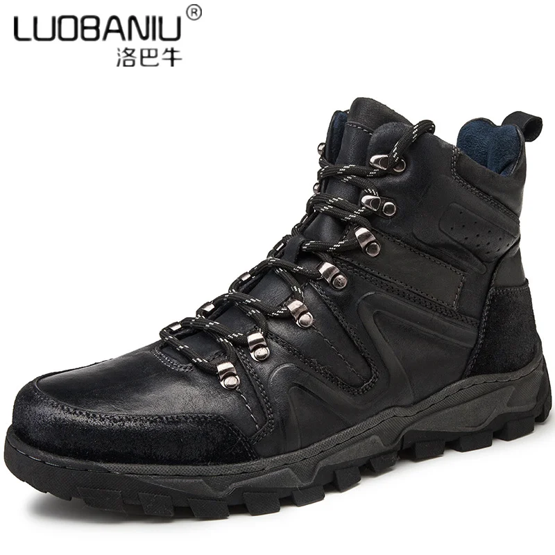 Горячая Распродажа! Стильные мужские модные ботильоны из натуральной кожи с