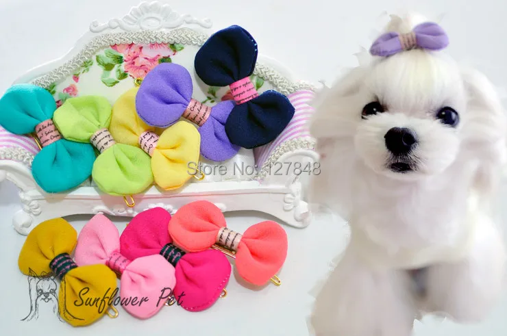 

pets Teddy handmade custom color colorful summer accessories 10pc/lot