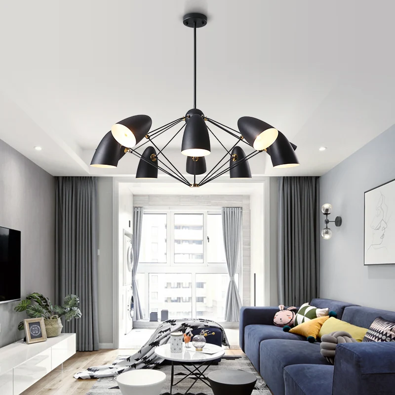 Modern white Spider chandelier lighting Bedroom Study led chandeliers ceiling Personality Art Living Room Dining lights | Лампы и