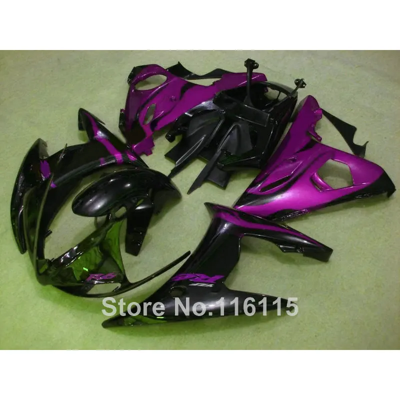MOTOMARTS ABS Обтекатели набор для YAMAHA YZF R6 03 04 05 фиолетовый черный части 2003 2004 2005
