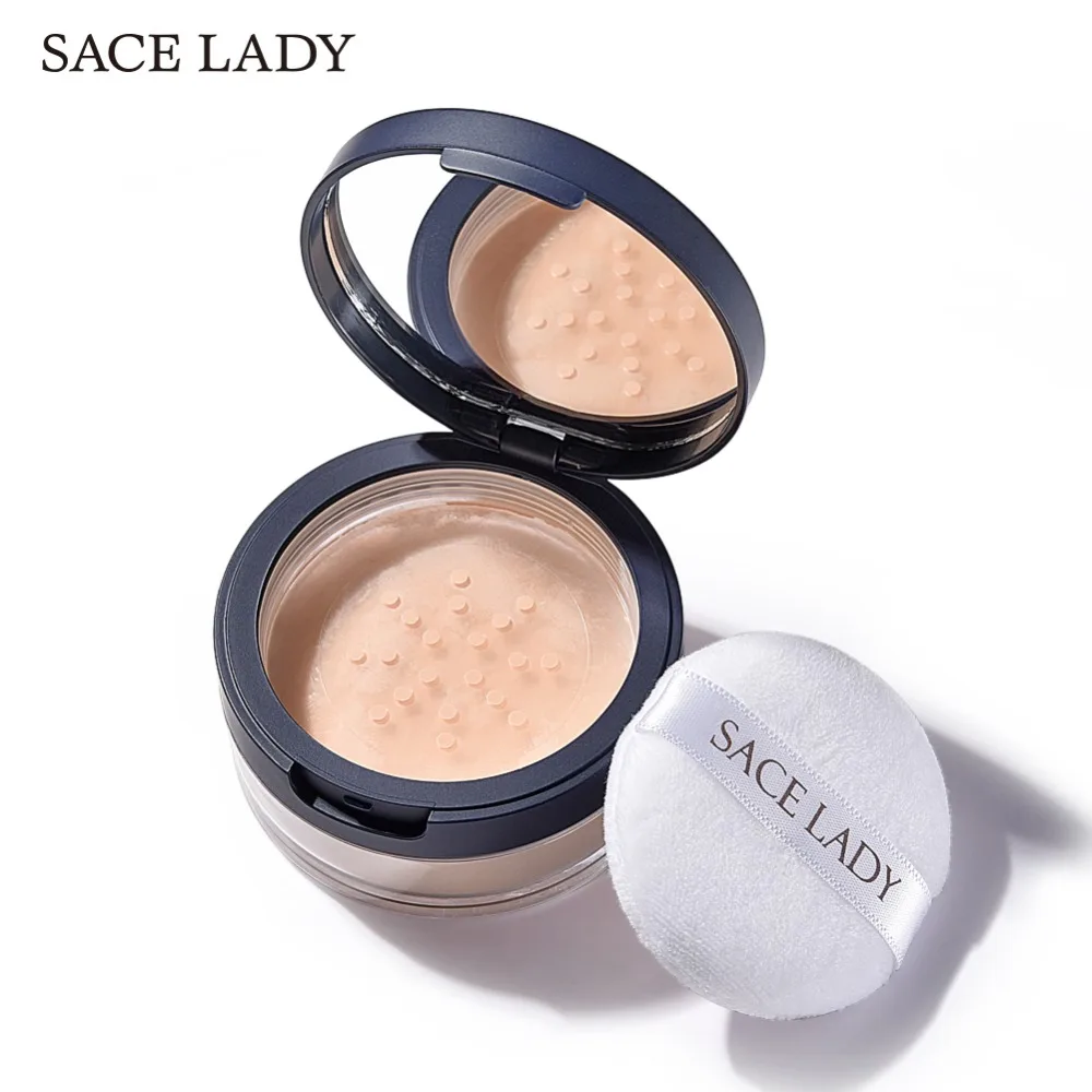 SACE LADY рассыпчатая пудра для лица матовая отделка прозрачная фиксирующая пудра профессиональное полупрозрачное масло для макияжа-контроль компактная косметика