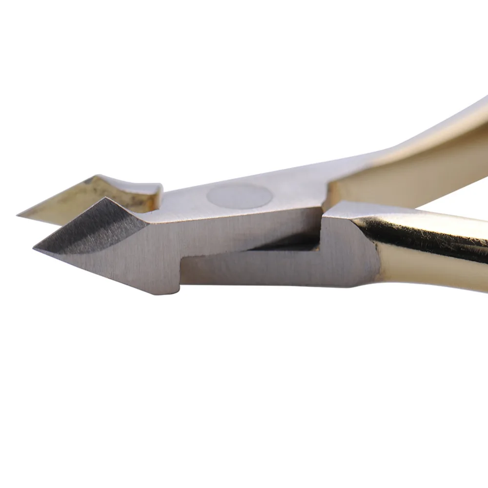 

Hot selling 2pcs/set Golden Cuticle Dead Skin Nippers Stainless Steel Cobalt Manicure Pedicure Cuticle Scissor Foot Care Tool
