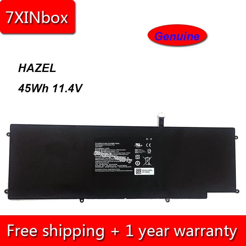 7XINbox 45Wh 3950mAh 11 4 V подлинный HAZEL 3ICP4/92/77 Аккумулятор для ноутбука Blade Stealth 12 5 &quot7th gen i7
