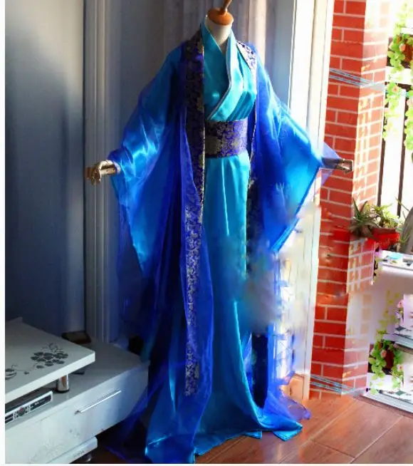 2 варианта костюма Playboy Disaster Blue великолепный мужской костюм Hanfu Wanku Cos 2-й принц Лан