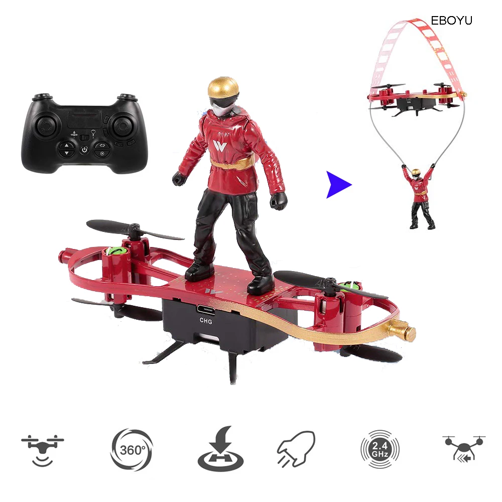 

EBOYU Attop F5 2.4G Mini RC Drone Skater Shaped Aircraft Flight Mode Altitude Hold for Kids Playing RC Quadcopter Toys