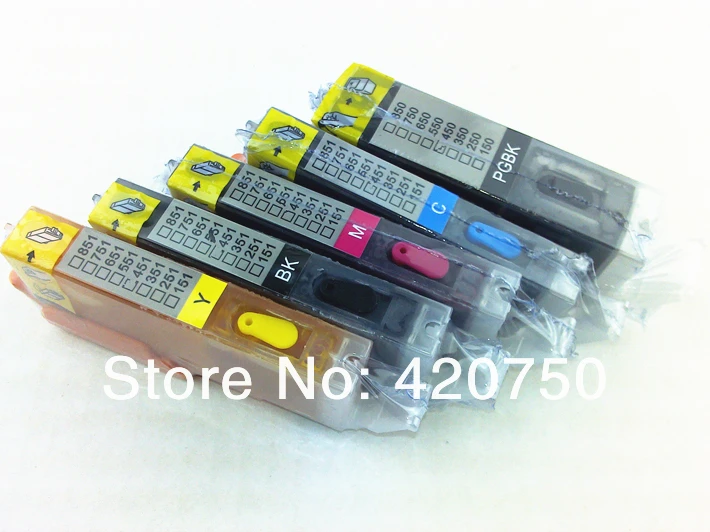 5PK полный чернильный многоразовый картридж для PGI750 CLI751 Костюм canon MG5470 MG5570 MG6370 MG6570