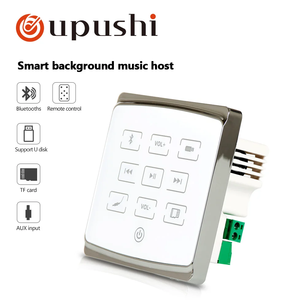 

Oupushi A1 Family Smart Wall Music PA System Home Theater Background Music Panel With USB SD and Bluetooth