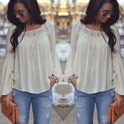 С длинным рукавом Повседневное свободные рубашки модная летняя блузка Футболка