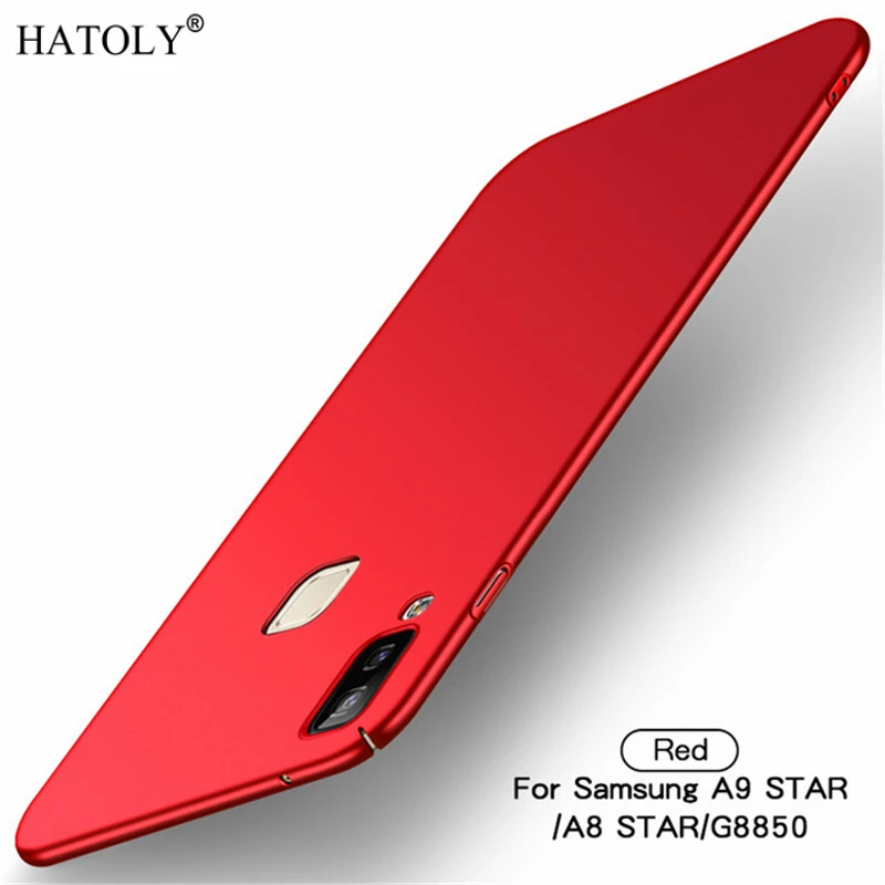 Чехол для samsung Galaxy A8 Star, чехол, ультра тонкий жесткий PC чехол для телефона, для samsung Galaxy A8 Star, чехол для samsung A8 Star G8850 - Цвет: Red