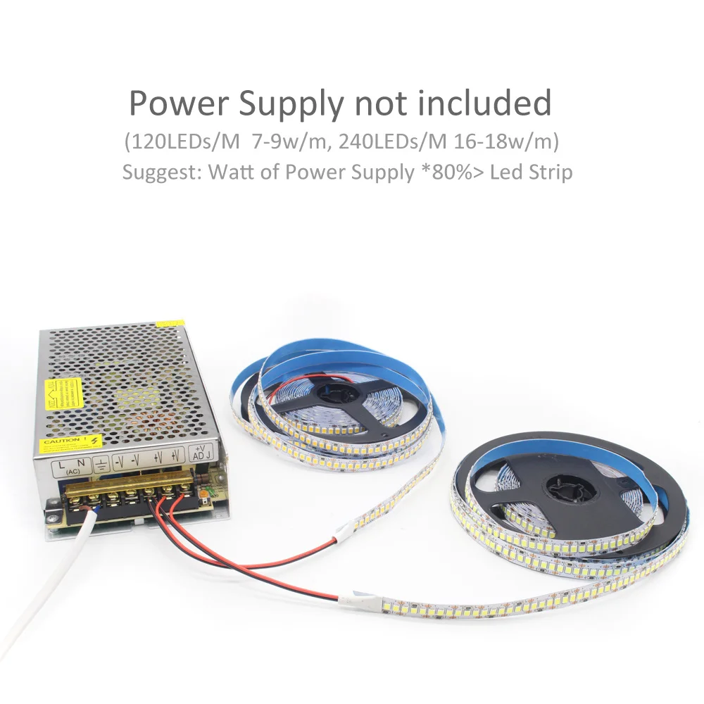 Светодиодная лента 12V DC 1M 2M 3M 4M 5M SMD 2835 120LEDs 240LEDs Tira LED Гибкая ленточная лампа 3000K