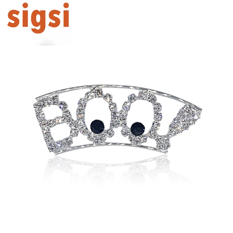 Лидер продаж Современная Брошь Стразы с бусинами в виде букв брошь для