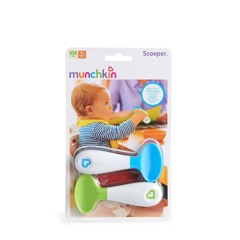 Munchkin/2 шт.; ложка для кормления для маленьких упражнений; используется как для правой, так и для левой руки; Исследуйте природу; мягкий материал; Удобный для малышей