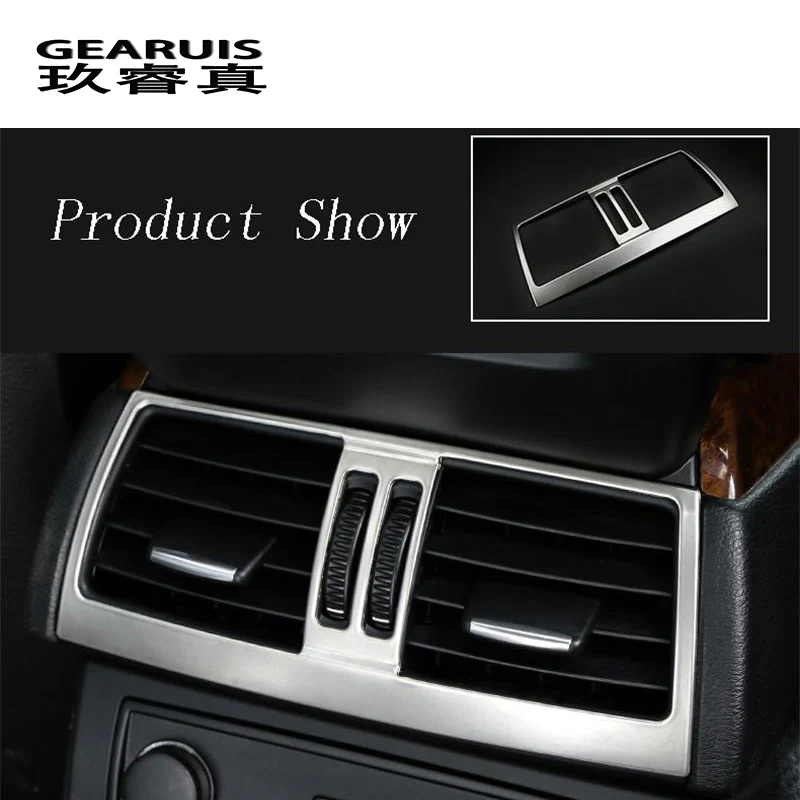 

Car Styling Rear Air Panel Air Vent Outlet decoration frame covers Stickers trim for BMW X5 E70 X6 E71 Interior Auto Accessories