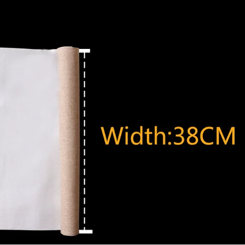 Width 38cm 1 м льна грунтованный чистый холст высокое качество Слои живопись маслом на холсте для практики, 28/38/48/58 Ширина - Цвет: Width 38cm